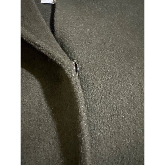 MNG · Small · Wool Blend · Belted Long Coat · Button Front · Olive Green - Picture 7 of 9